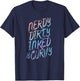 Nerdy Dirty Inked & Curvy - Tattoo Woman Girl Nerd T-Shirt - T-Shirt | Navy
