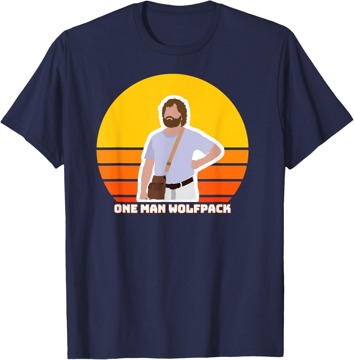 Hangover Movie, Classic Cinema, Funny One Man Wolfpack Shirt T-Shirt - T-Shirt | Navy
