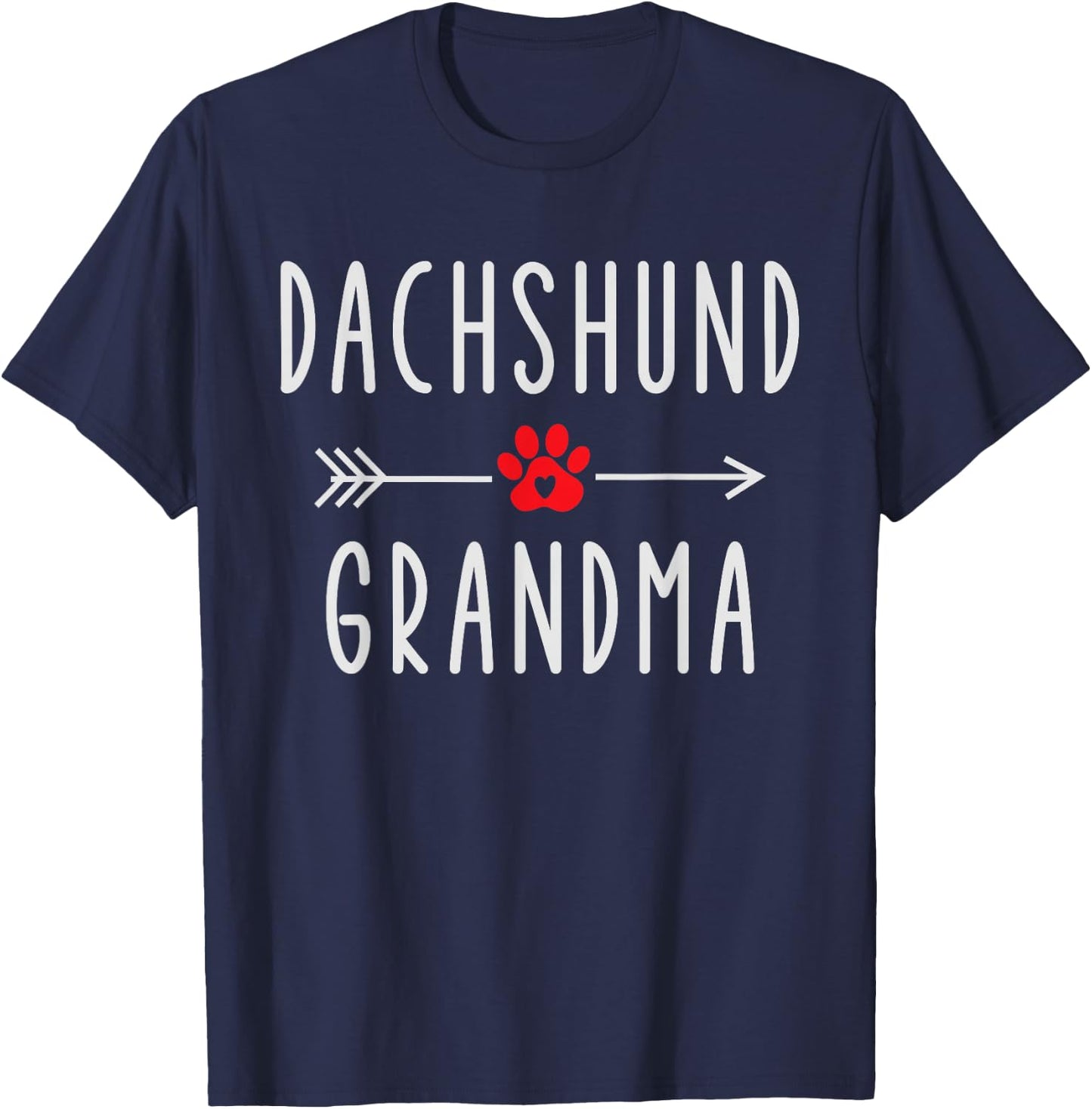 Dachshund Grandma Funny Dachshund Dog Owner Gift Grandmother T-Shirt - T-Shirt | Navy