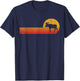 Retro Moose Lover Funny Moose Vintage T-Shirt - T-Shirt | Navy
