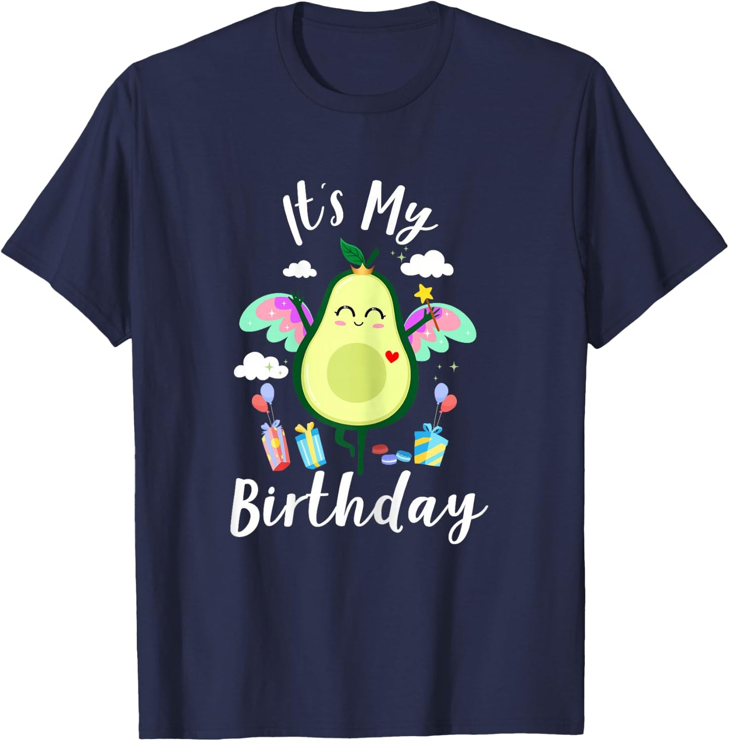 Avocado-Shirt Kids Toddler Girls Funny Cute It’s My Birthday T-Shirt - T-Shirt | Navy