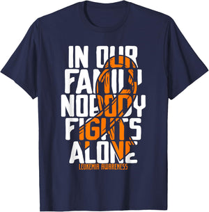 Leukemia Support Blood Cancer Family Leukemia Awareness T-Shirt - T-Shirt | Navy