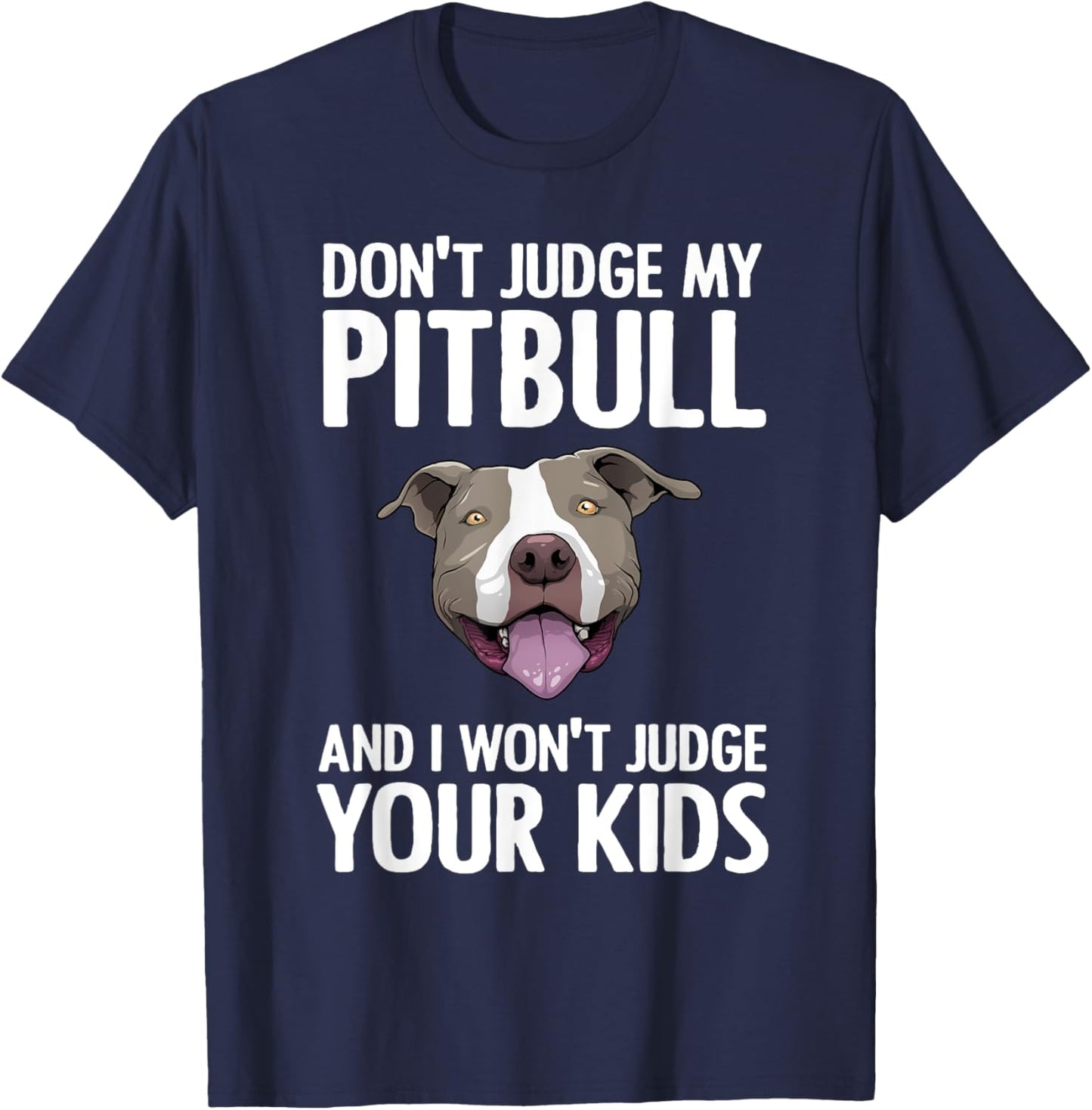Cute Pitbull Women Kids Pitbull Terrier Dog Lover T-Shirt - T-Shirt | Navy