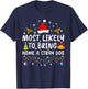 Most Likely To Bring Home A Stray Dog Cute Christmas Pajamas Women Kids T-Shirt - T-Shirt | Navy