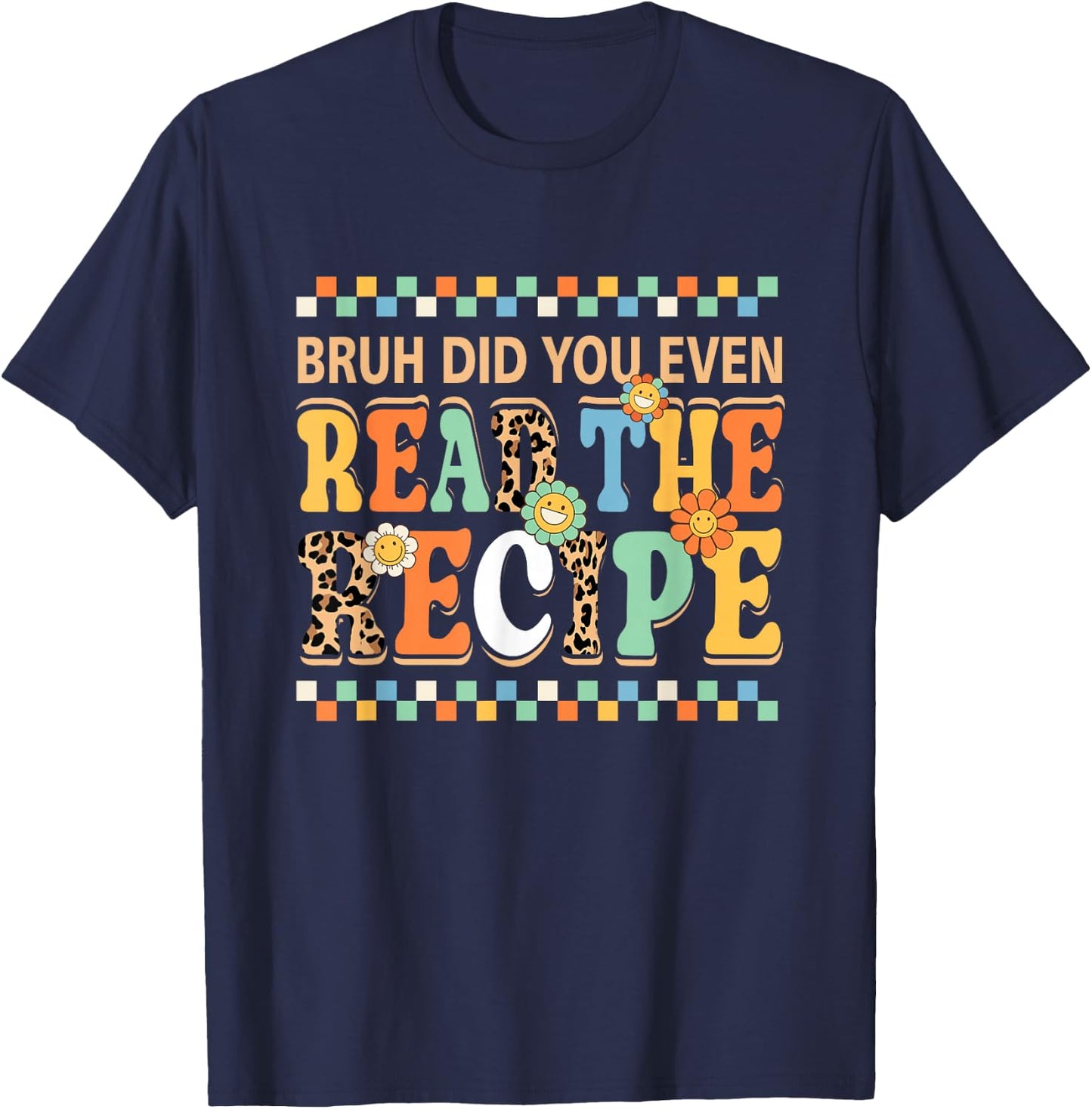 The Recipe Family Consumer Science FCS Black -Adults Cotton 60% Polyester 40% Modern Classic Short Sleeve T-Shirt - T-Shirt | Navy