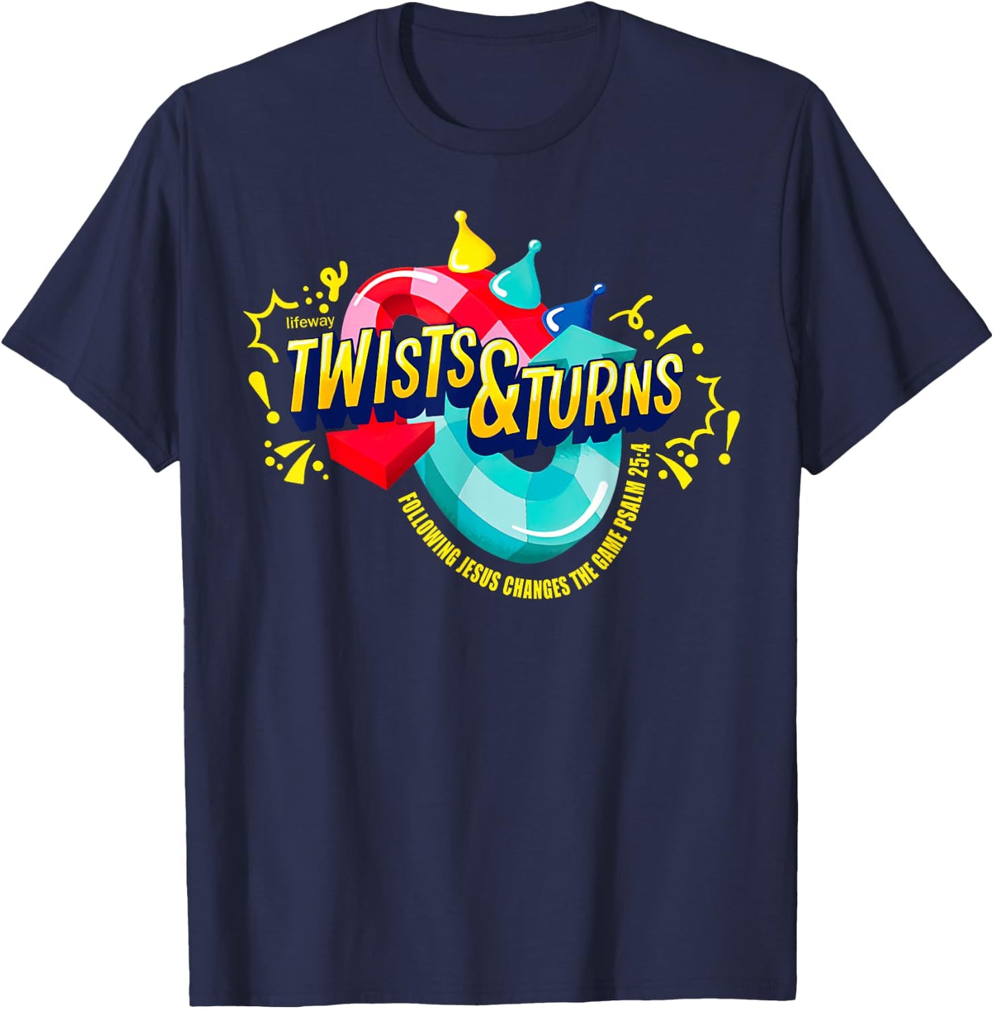 Twists And Turns Jesus Changes The Game VBS 2023 Bible T-Shirt - T-Shirt | Navy