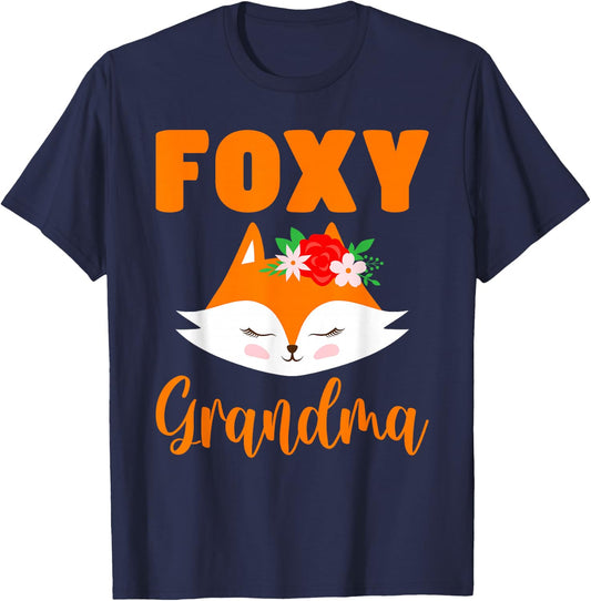 Foxy Grandma Fox Grandma T-Shirt - T-Shirt | Navy
