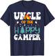 Uncle Of The Happy Camper Men 1st Bday Camping Trip T-Shirt - T-Shirt | Navy