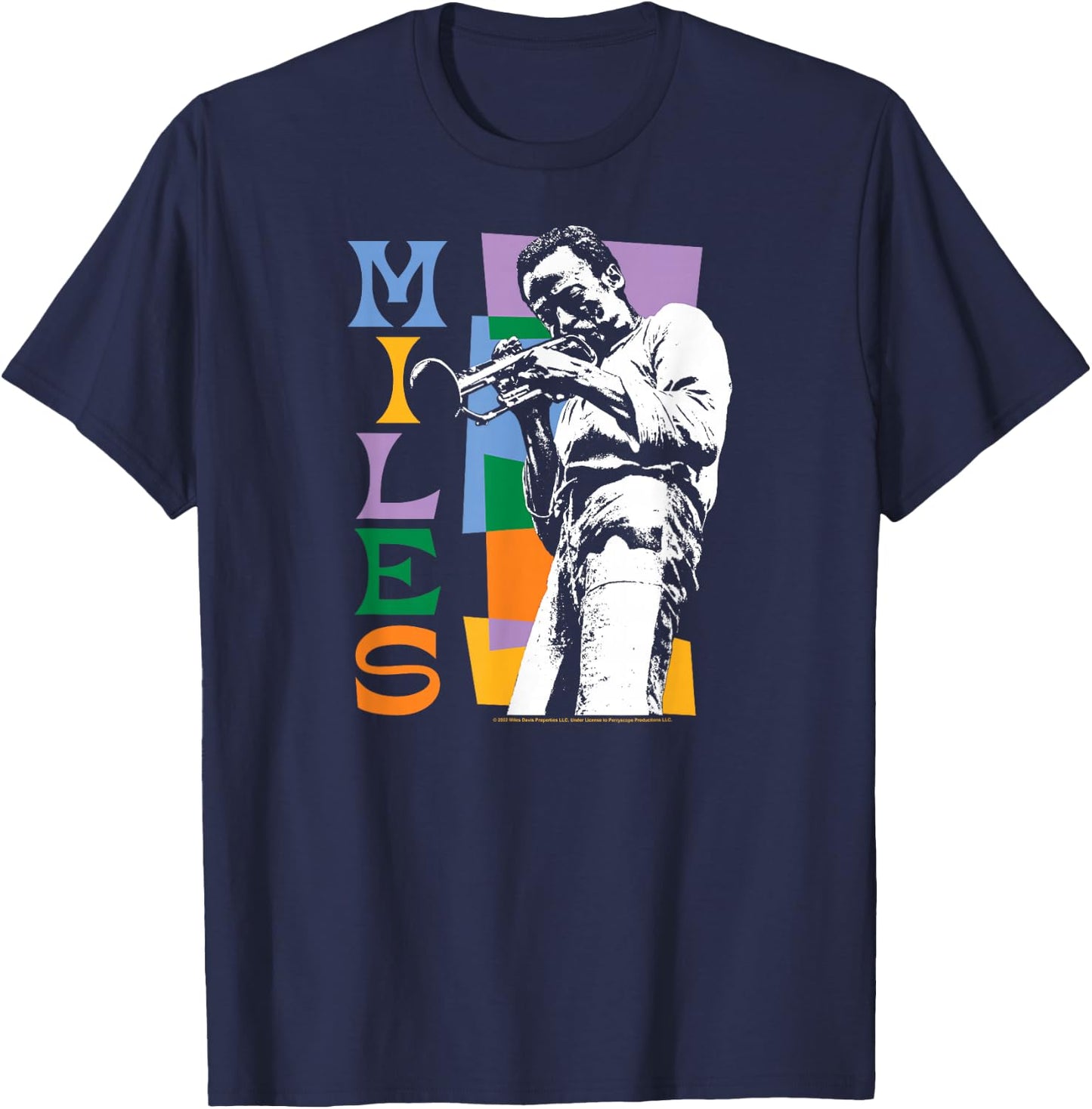 Miles Davis - Miles Colorblock T-Shirt - T-Shirt | Navy