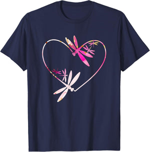 Dragonfly Heart Dragonflies Dragonfly Lover T-Shirt - T-Shirt | Navy