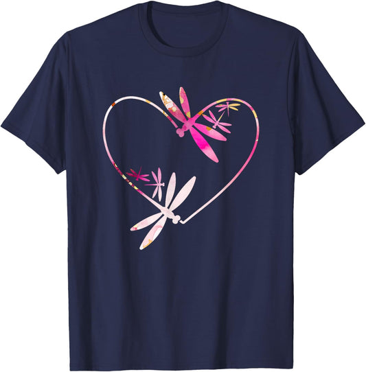 Dragonfly Heart Dragonflies Dragonfly Lover T-Shirt - T-Shirt | Navy