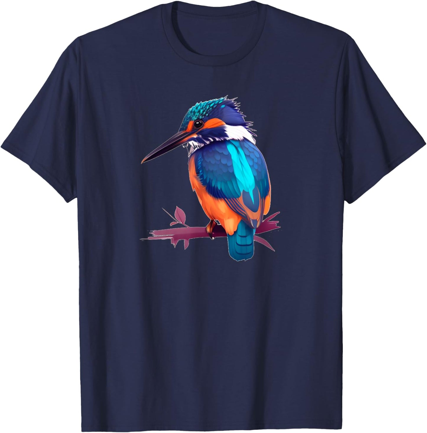 Nice blue Kingfisher for Bird Watcher T-Shirt - T-Shirt | Navy