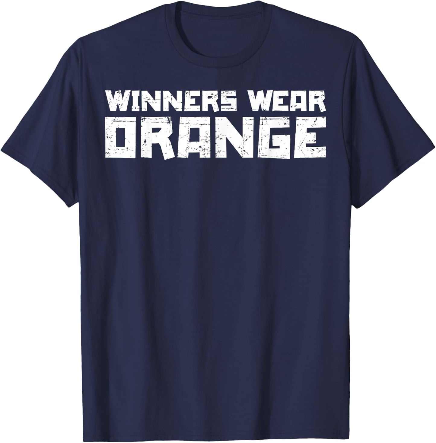 Team Sports Winners Wear Orange T-Shirt - T-Shirt | Navy