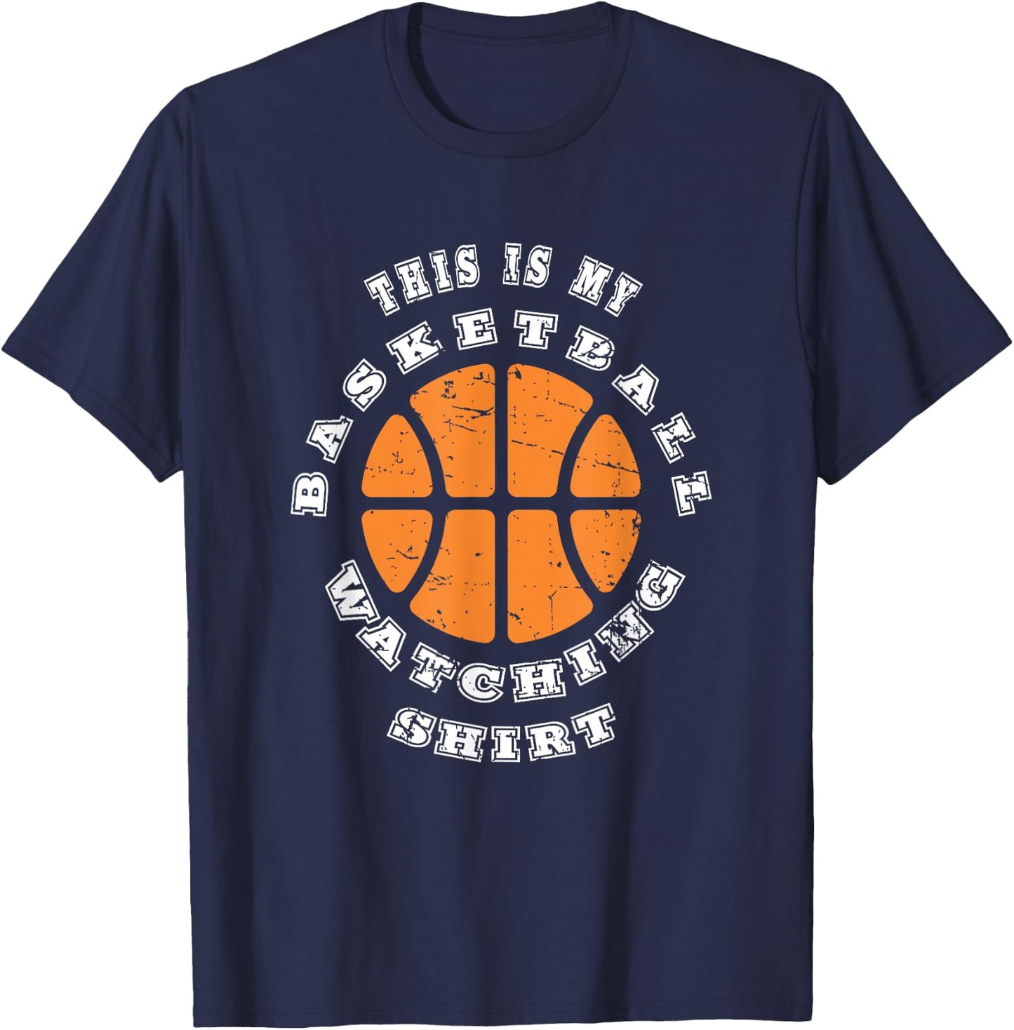 This Is My Basketball Watching Shirt - Basketball Lover T-Shirt - T-Shirt | Navy