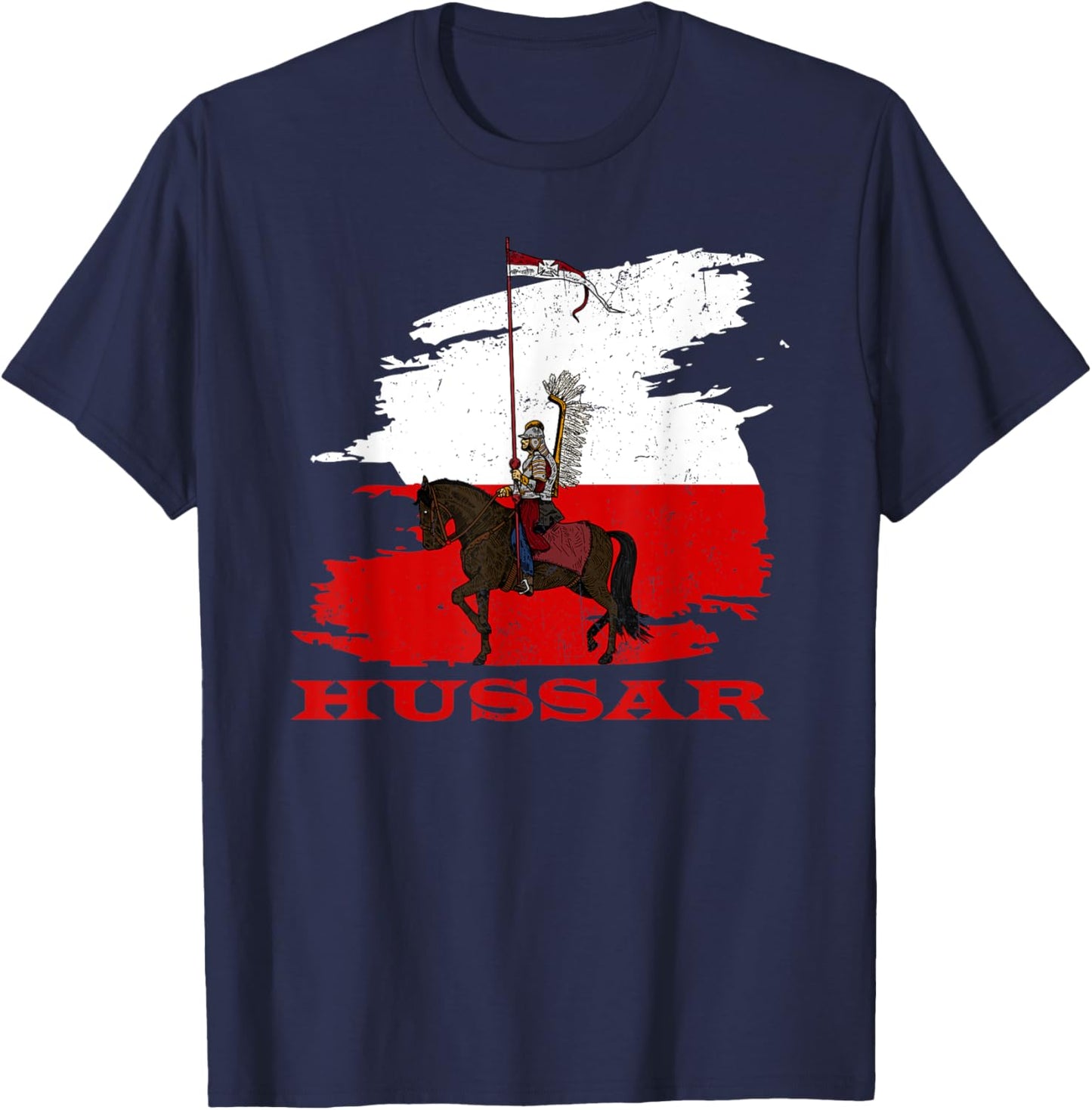 Poland husaria Polish winged hussars military Polska Krakow T-Shirt - T-Shirt | Navy