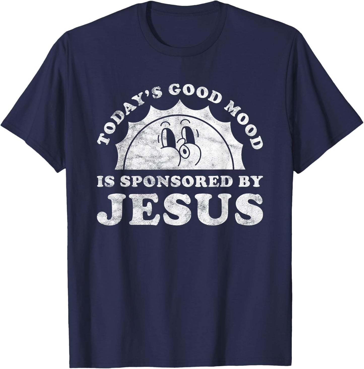 Funny Cute Retro Vintage Jesus T-Shirt - T-Shirt | Navy