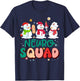 Retro Groovy Neuro Squad Nurse Snowman Stethoscope Christmas T-Shirt - T-Shirt | Navy