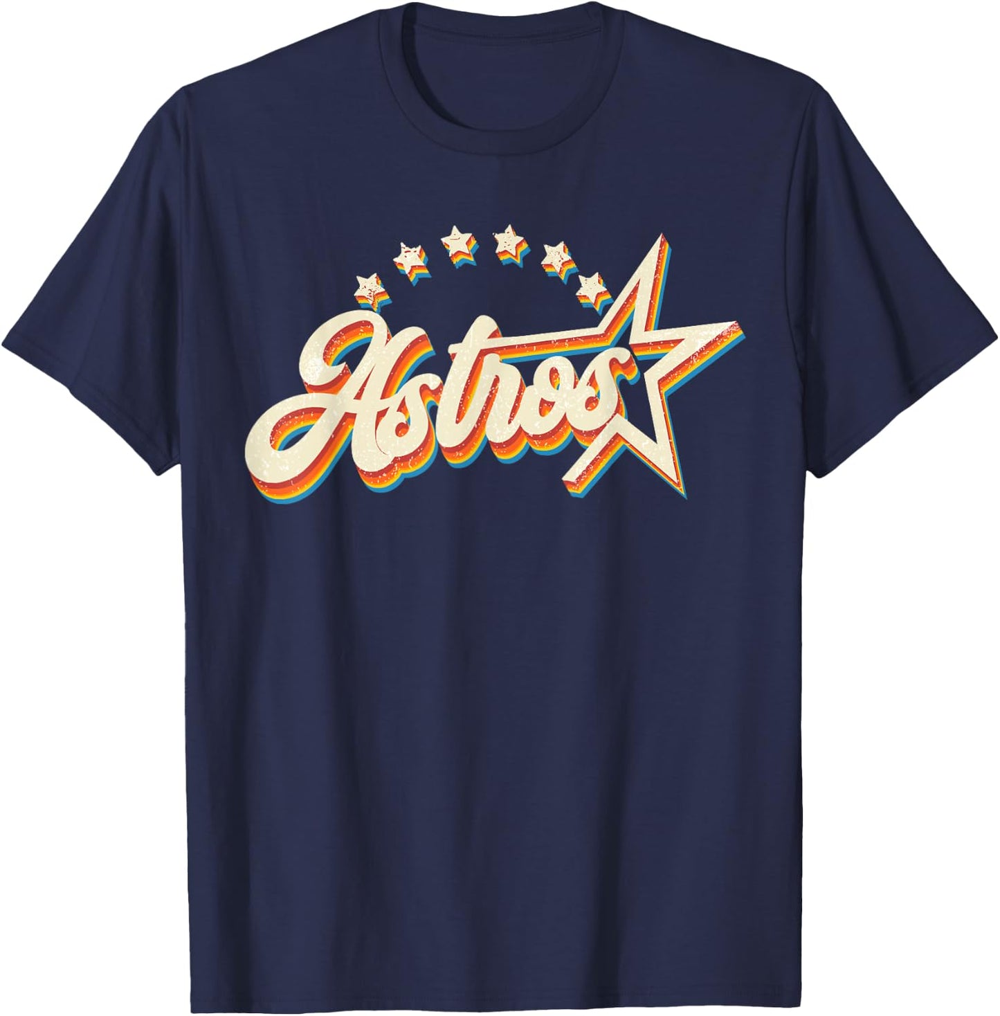 Astros Name Personalized Vintage Retro Gift Women T-Shirt - T-Shirt | Navy