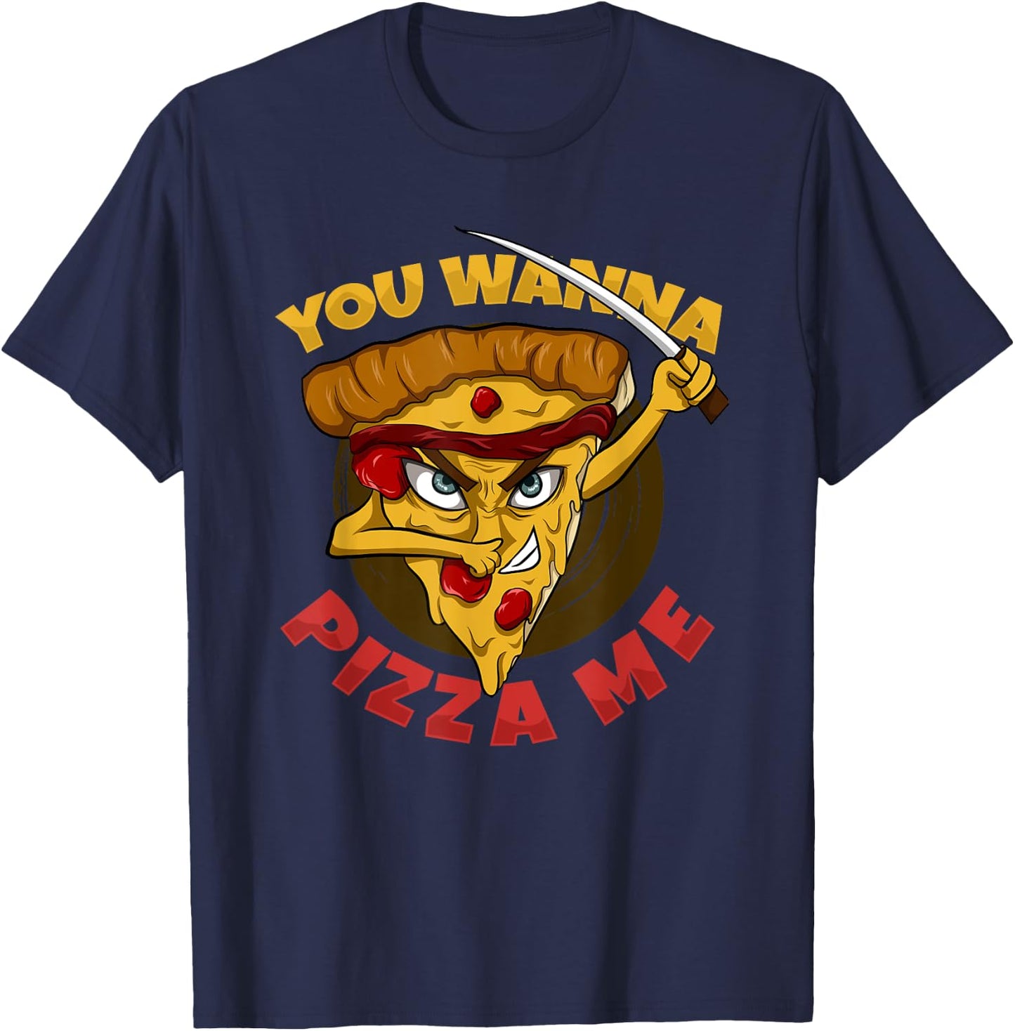 You Wanna Pizza Me Funny Ninja Kids Italian Food T-Shirt - T-Shirt | Navy