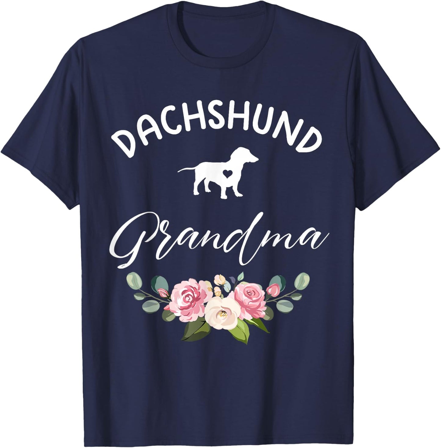 Dachshund Dog Grandma Silhouette Mother's Day T-Shirt - T-Shirt | Navy
