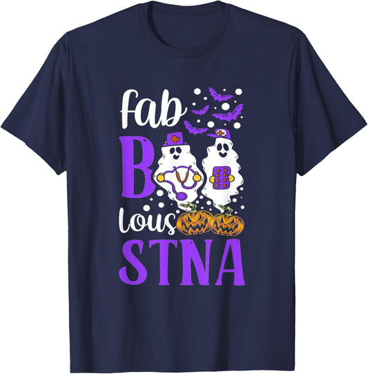 Halloween Fab-boo-lous - STNA State Tested Nursing Assistant T-Shirt - T-Shirt | Navy