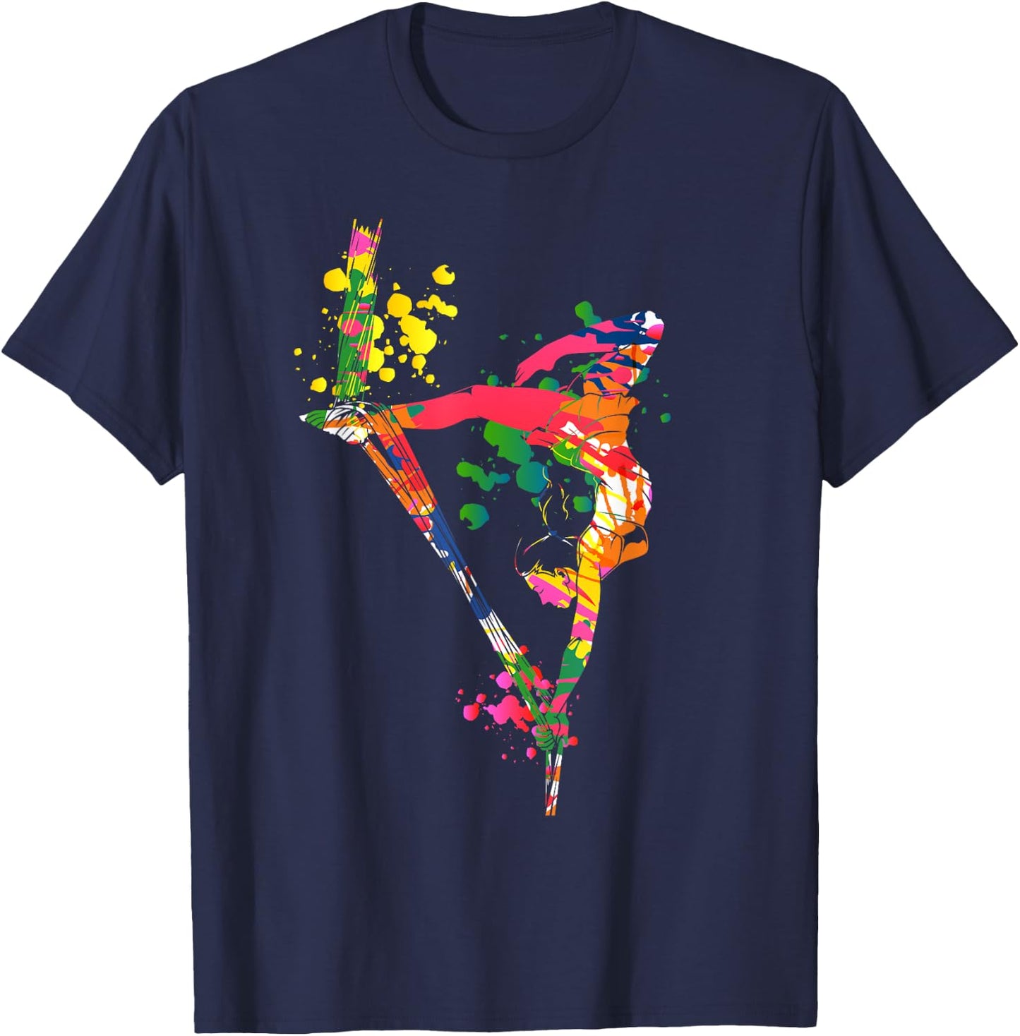 Colorful Aerial Silks T-Shirt - T-Shirt | Navy
