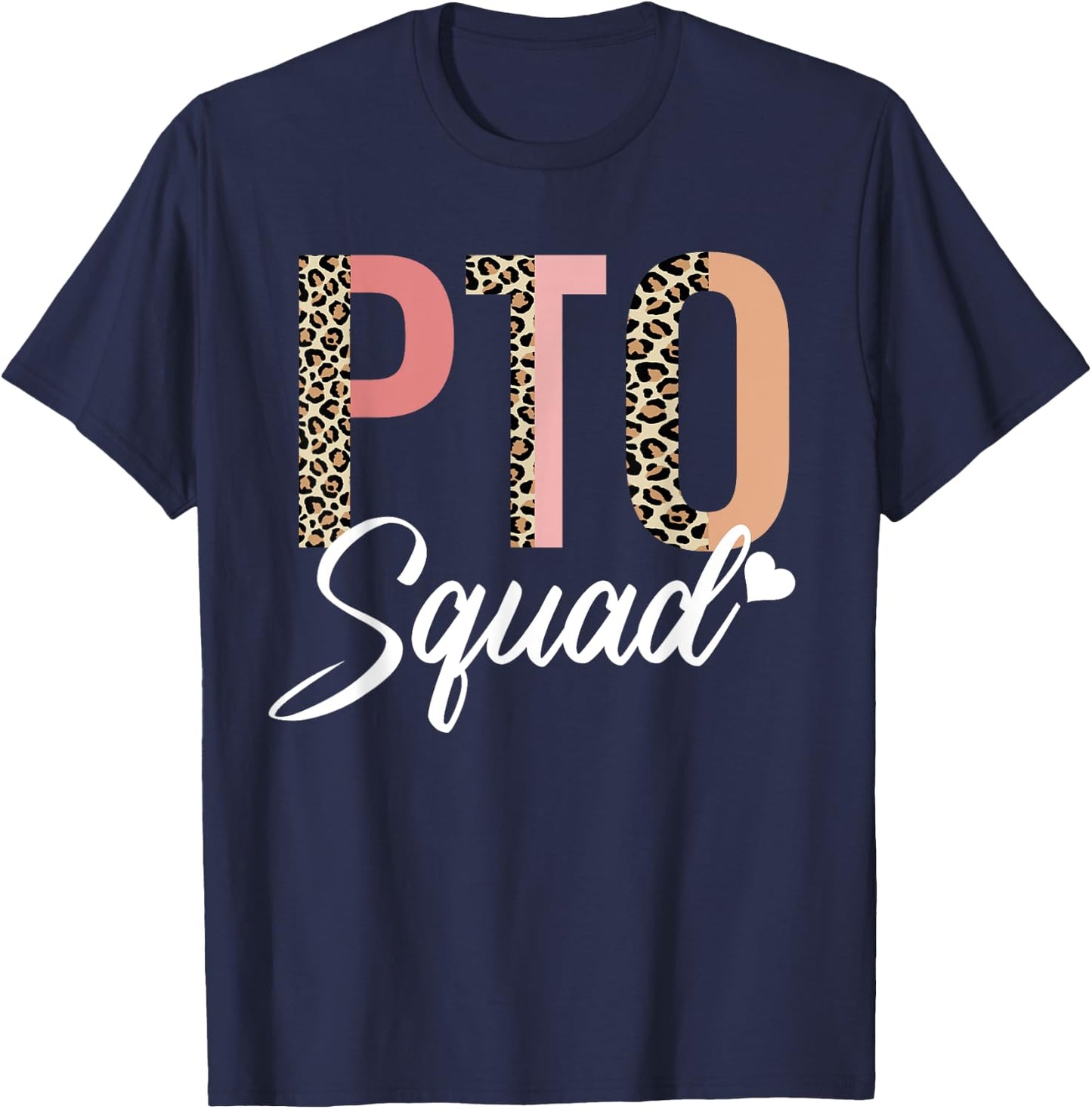 PTO Squad Heart Symbol for School Volunteer Teacher Parent Women T-Shirt - T-Shirt | Navy