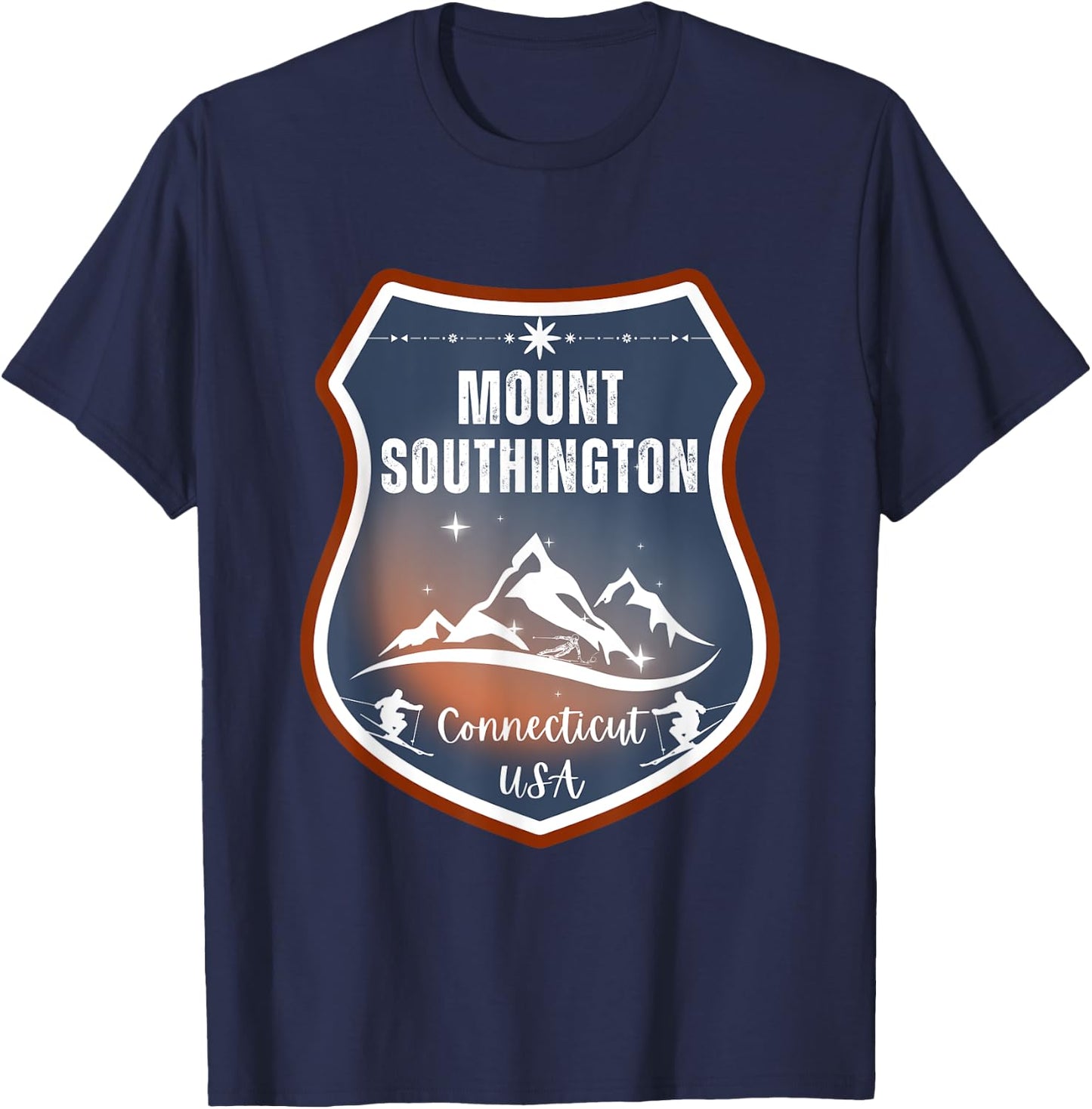 Mount Southington, Connecticut, USA - Ski resort travel T-Shirt - T-Shirt | Navy
