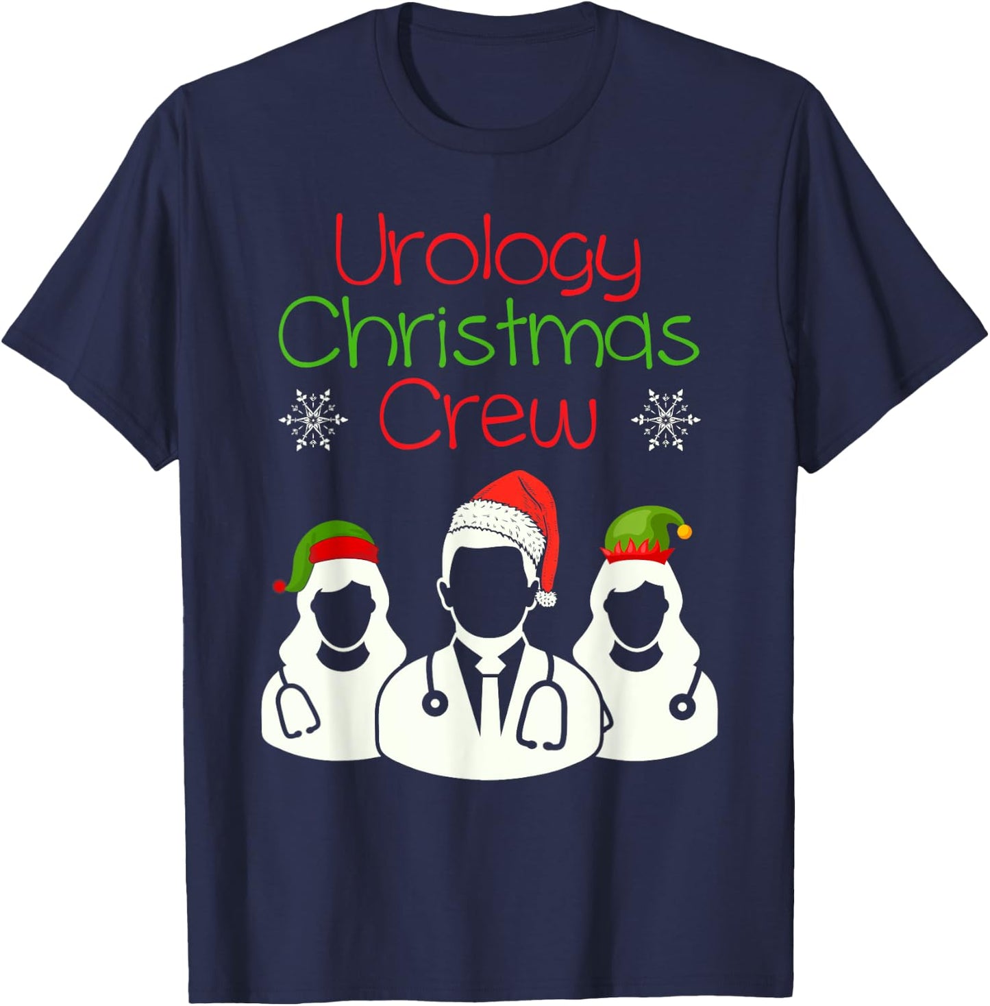 Urology Christmas Crew Urologist Student Nurse T-Shirt - T-Shirt | Navy