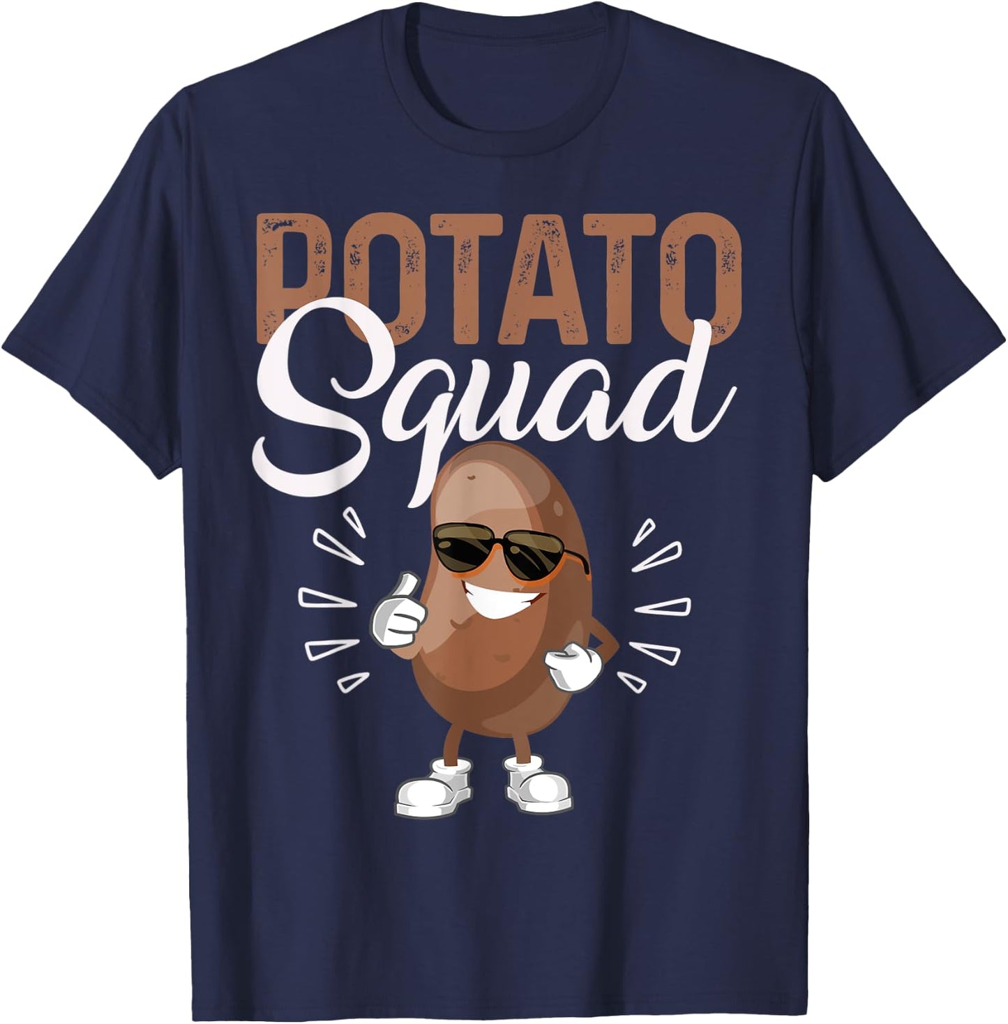 Cool Potato Squad Potato Halloween Costume Funny Vegan Team T-Shirt - T-Shirt | Navy