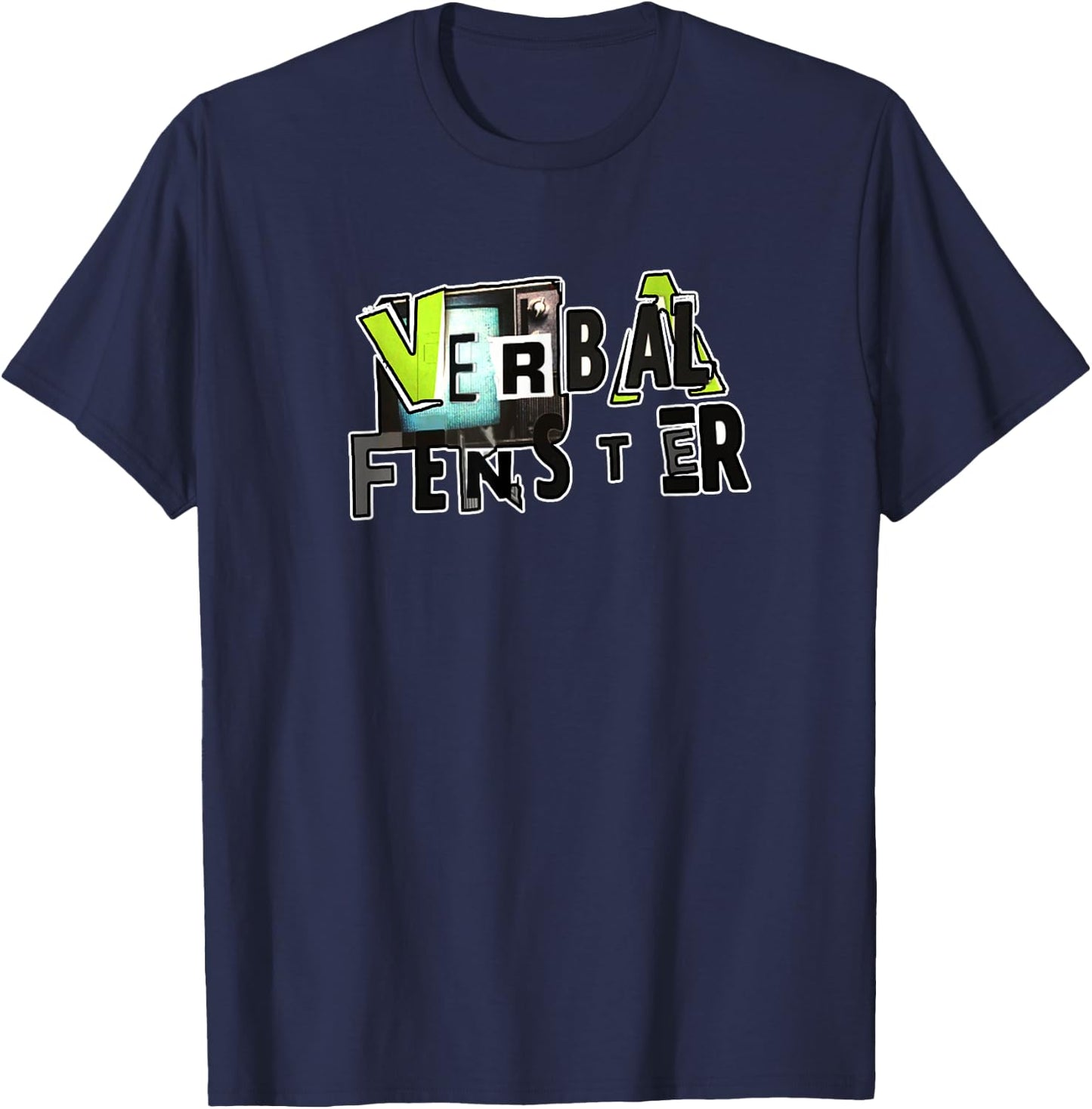 Verbal Fenster T-Shirt - T-Shirt | Navy
