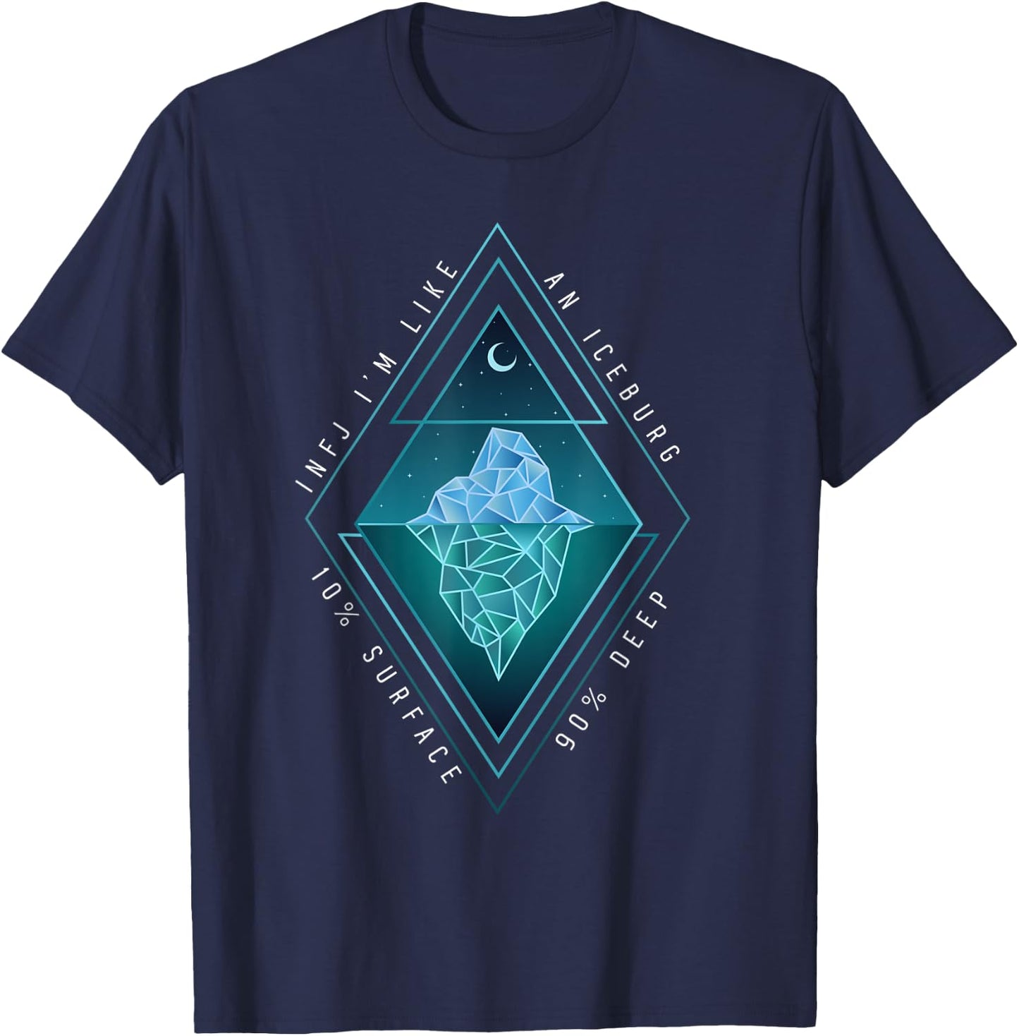 INFJ Pride - INFJ I'm Like An Iceburg 10% Surface 90% Deep T-Shirt - T-Shirt | Navy