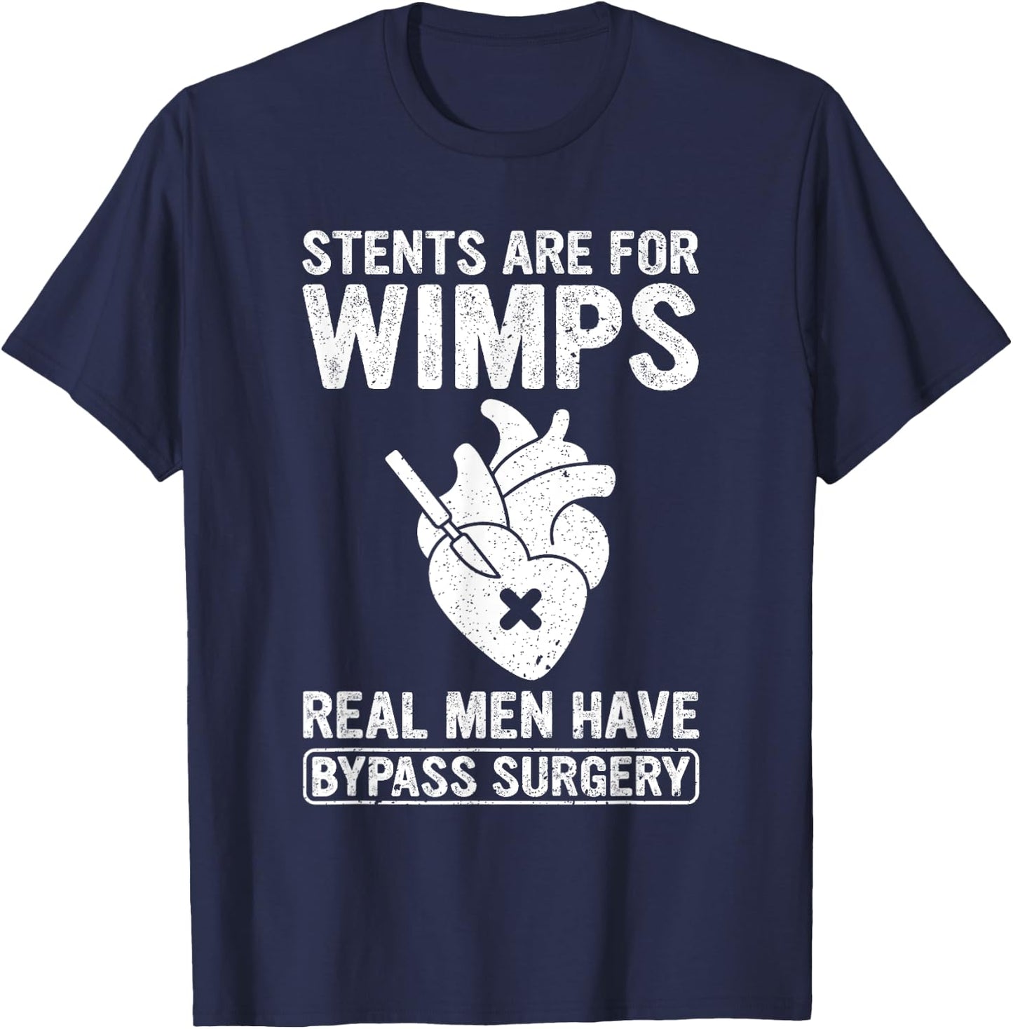 Heart Surgery Survivor After Surgery Recovery Men Bypass T-Shirt - T-Shirt | Navy
