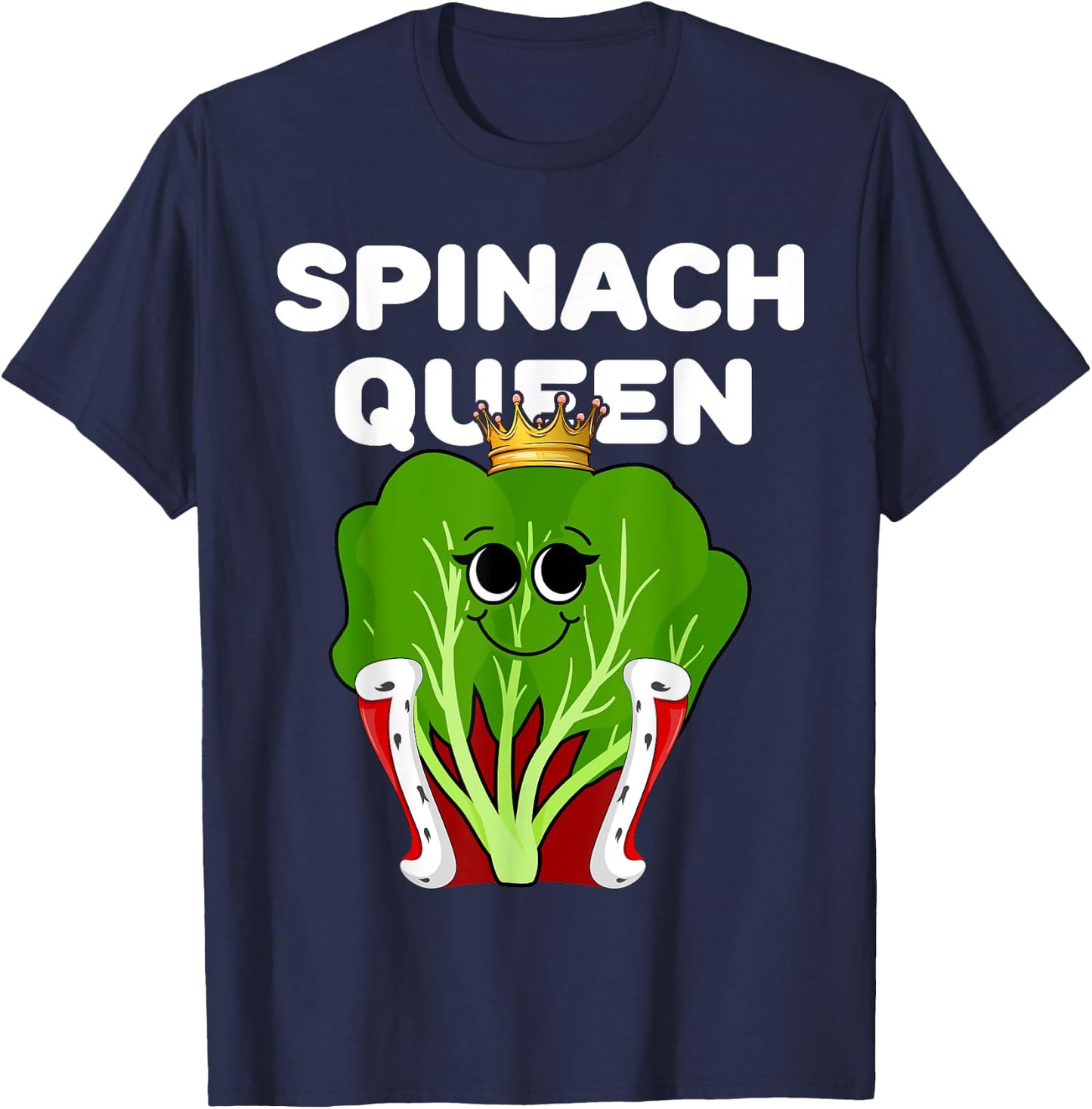 Spinach Queen | Spinach | Girls Spinach T-Shirt - T-Shirt | Navy