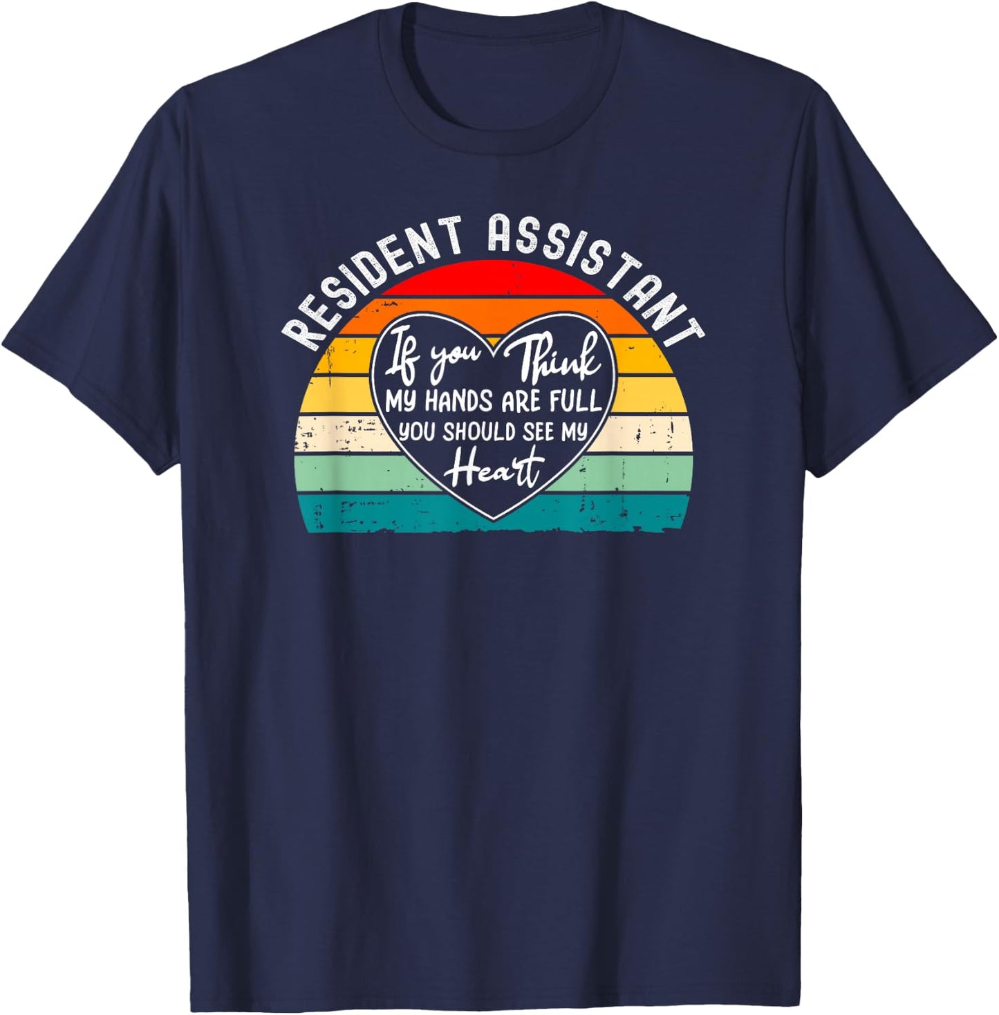 College Resident Assistant Appreciation Student Staff T-Shirt - T-Shirt | Navy