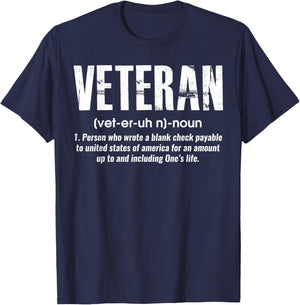 Veteran noun T-Shirt - T-Shirt | Navy