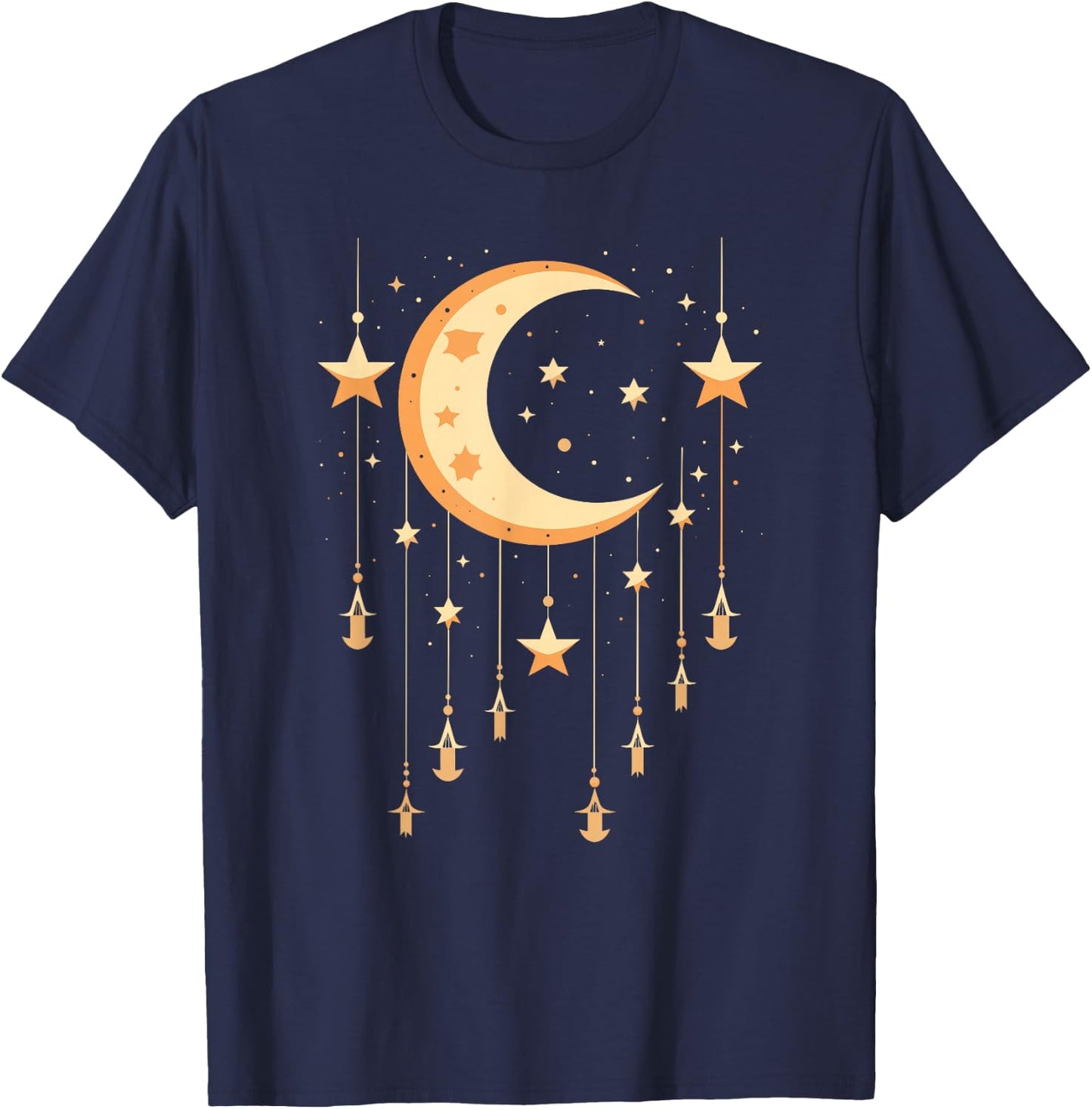 Galaxy Night Sky Moon Lunar Stars Love T-Shirt - T-Shirt | Navy