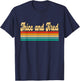 Thicc and Tired Retro Vintage T-Shirt - T-Shirt | Navy