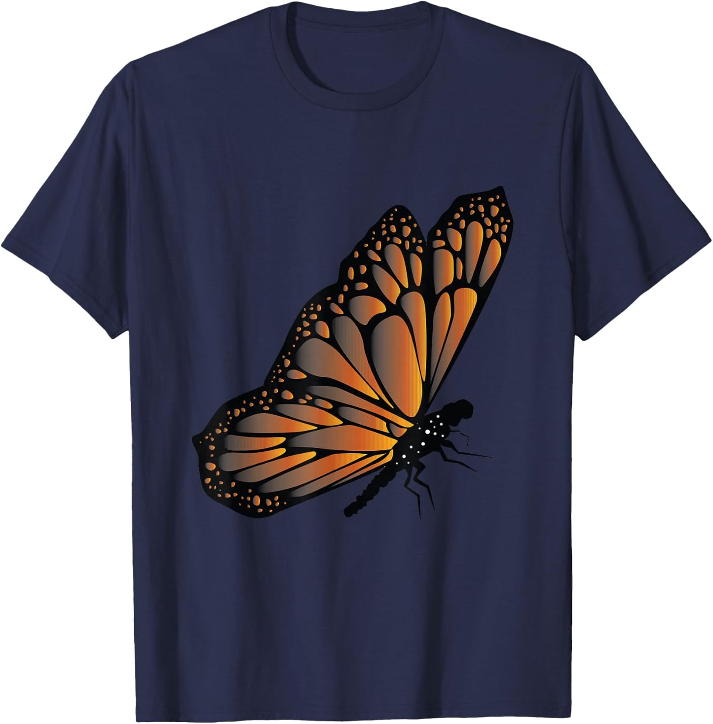 Insect Monarch Butterflies Entomology Monarch Butterfly T-Shirt - T-Shirt | Navy