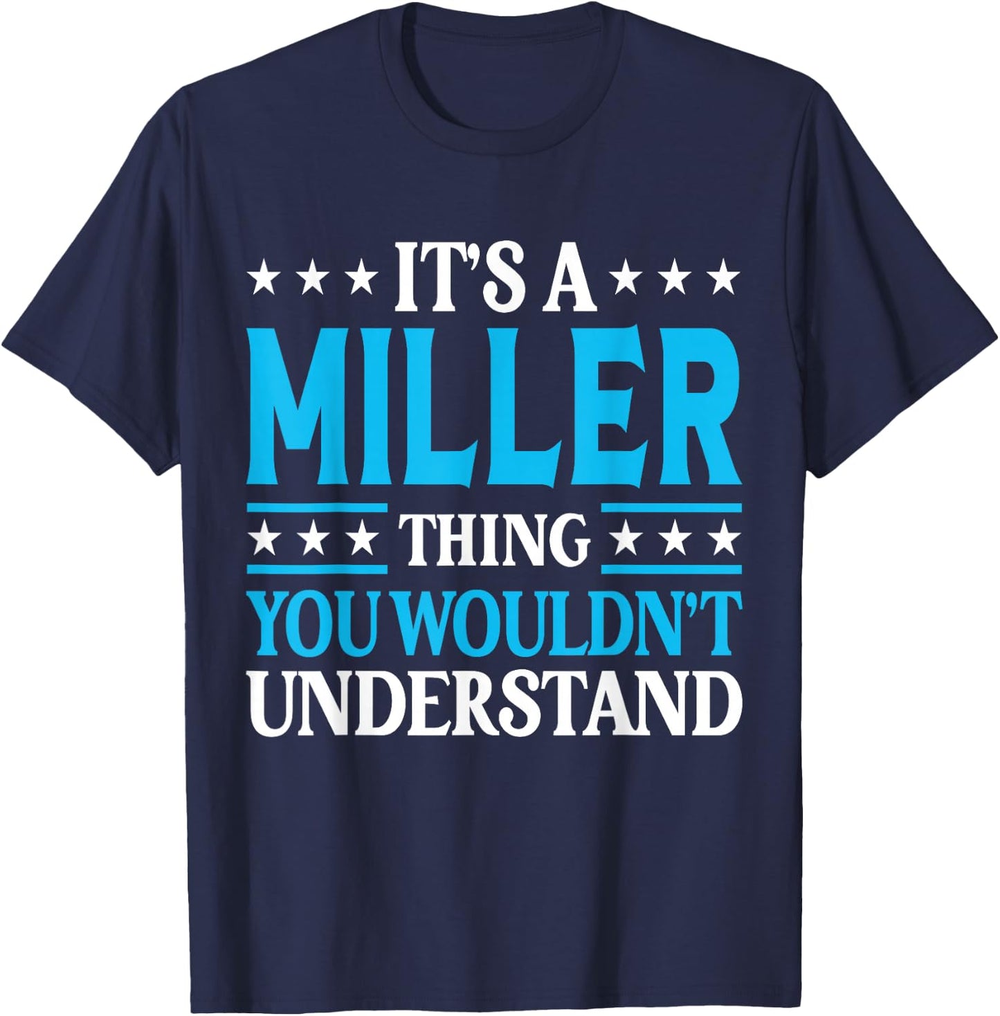 Miller Thing Personal Name T-Shirt - T-Shirt | Navy