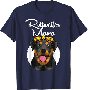 Funny Rottweiler Mom Art Grandma Rottie Mama Quote T-Shirt - T-Shirt | Navy