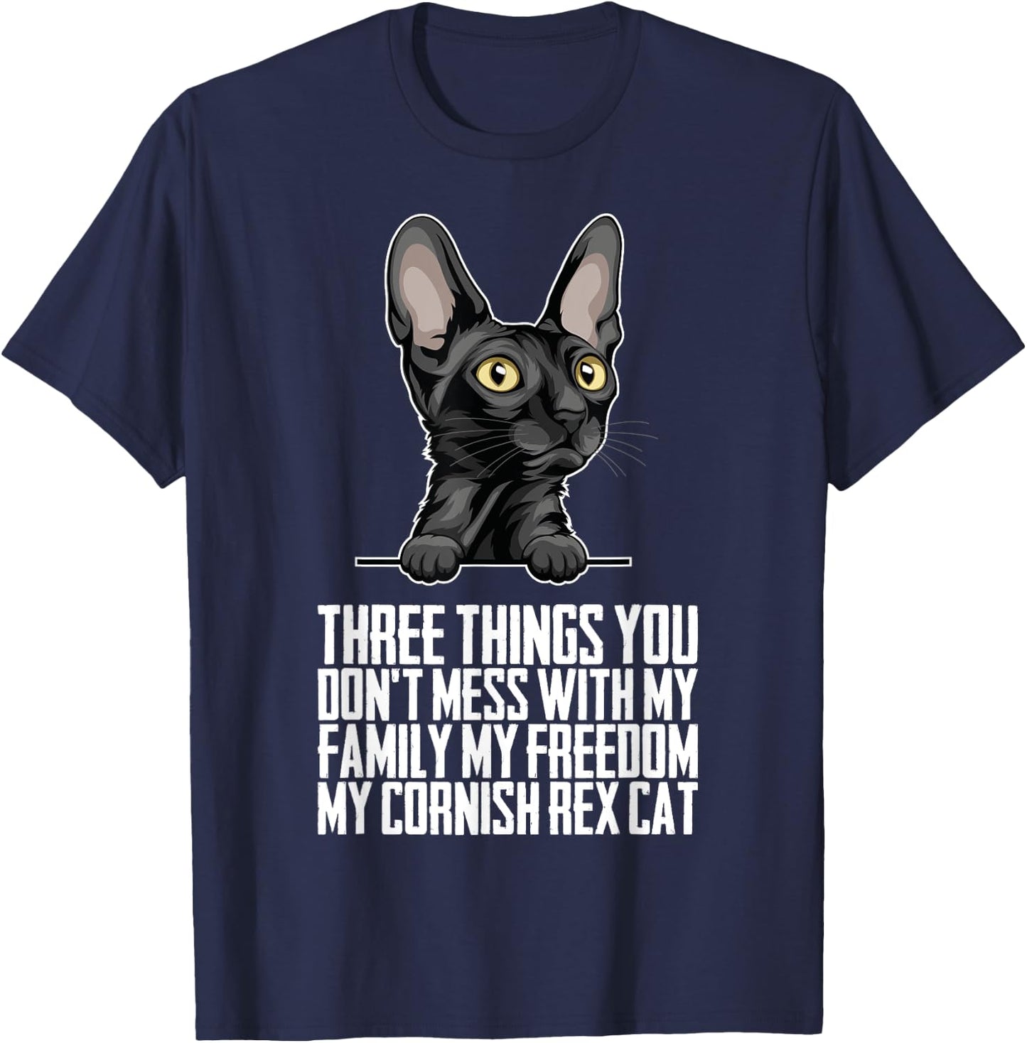 Cornish Rex mom - Cornish Rex dad - Cornish Rex cat T-Shirt - T-Shirt | Navy