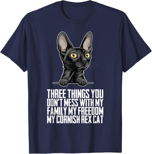 Cornish Rex mom - Cornish Rex dad - Cornish Rex cat T-Shirt - T-Shirt | Navy
