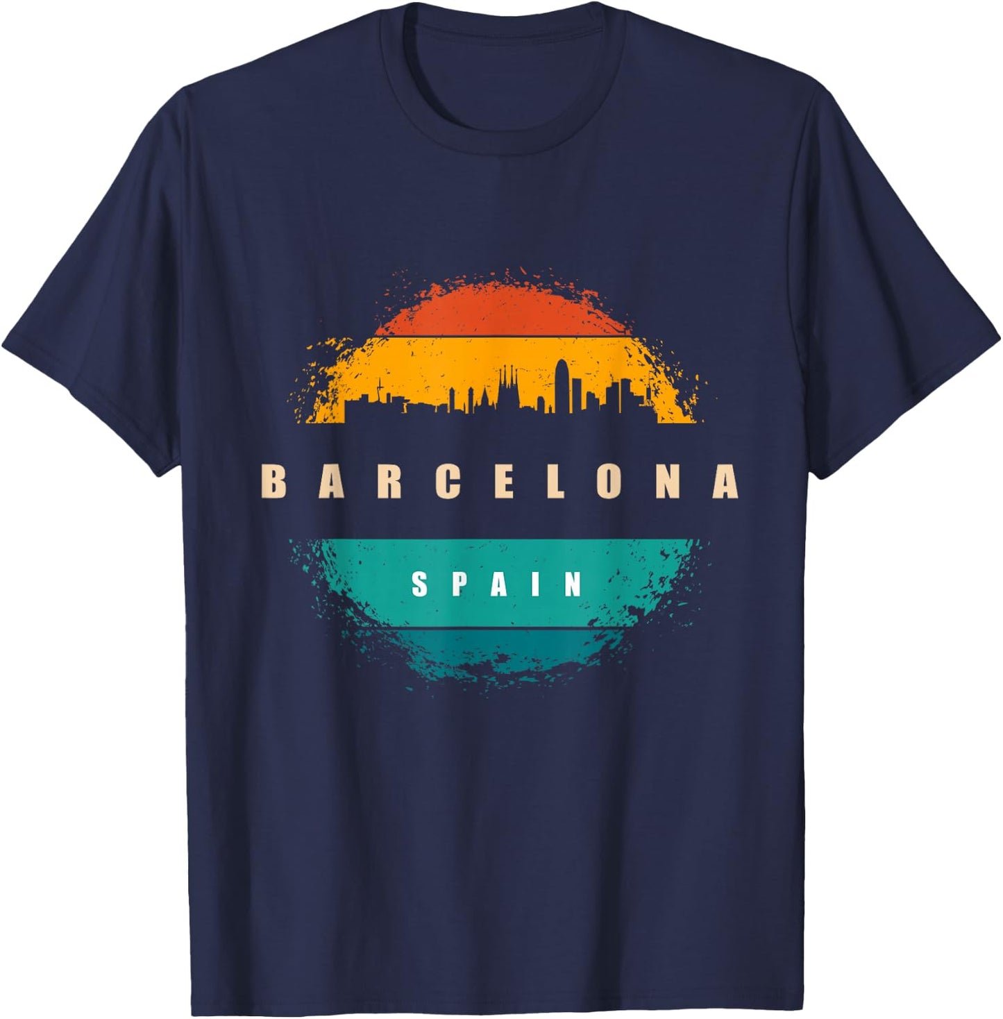 City of Barcelona Spain T-Shirt - T-Shirt | Navy