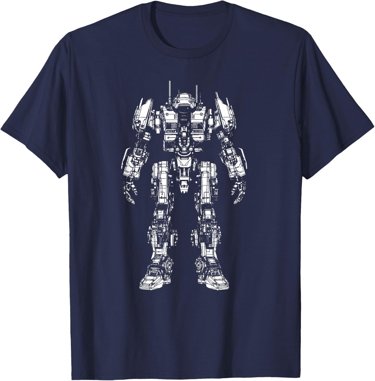 Mech Robot Sci-Fi Design / Sketch / Future Mech Vision T-Shirt - T-Shirt | Navy