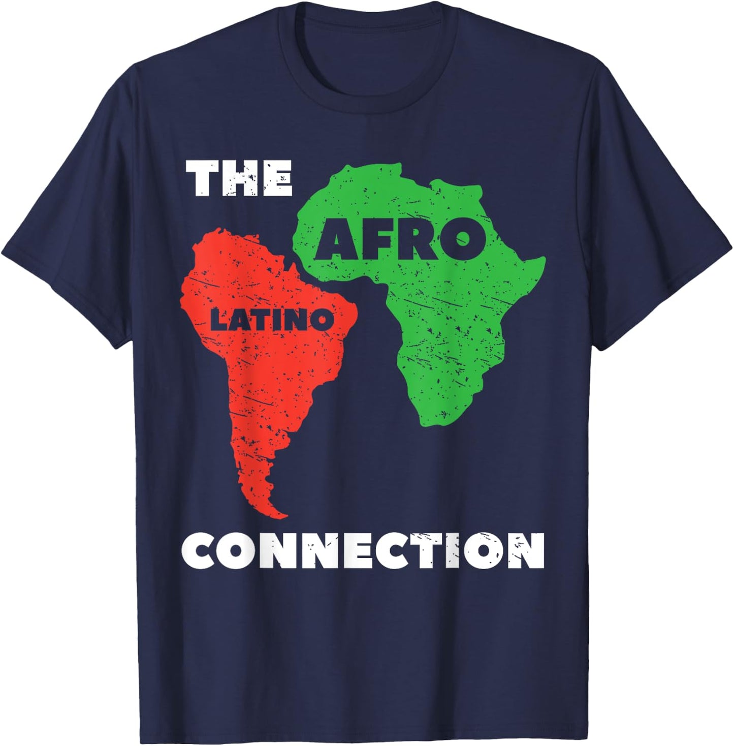 The Afro Latino Connection Afro-Latina Hispanic Pride T-Shirt - T-Shirt | Navy