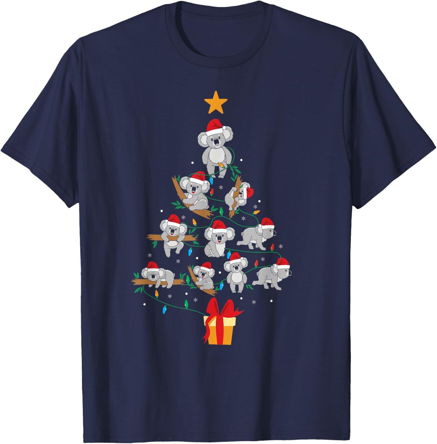 MY CHRISTMAS TREE Pajama Shirt Koala Ornament Xmas Funny T-Shirt - T-Shirt | Navy