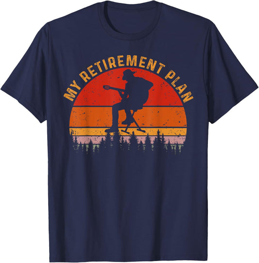 My Retirement Plan Funny Guitar Vintage Guitar Lovers T-Shirt - T-Shirt | Navy