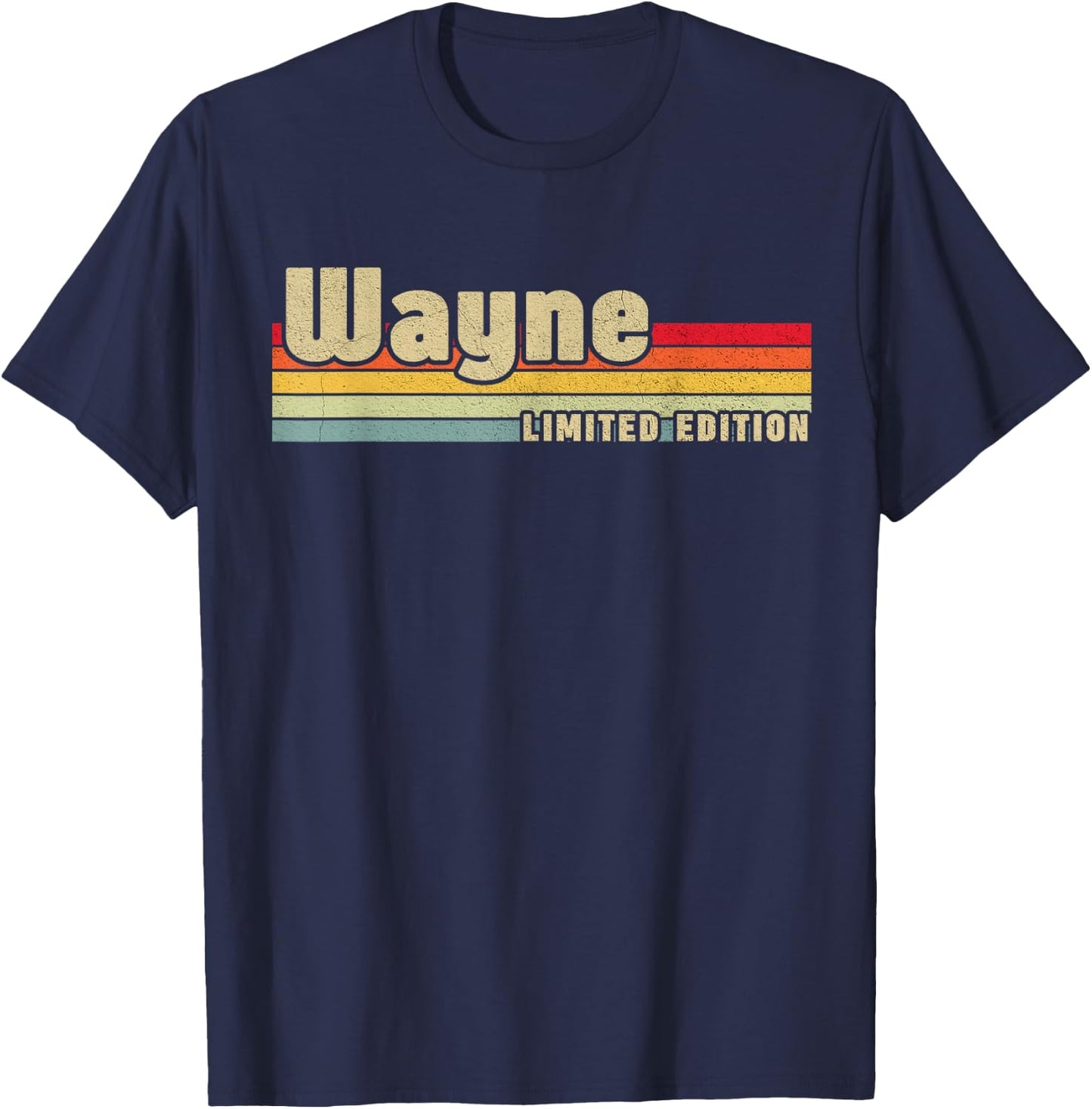 Wayne Gift Name Personalized Birthday Funny Christmas T-Shirt - T-Shirt | Navy