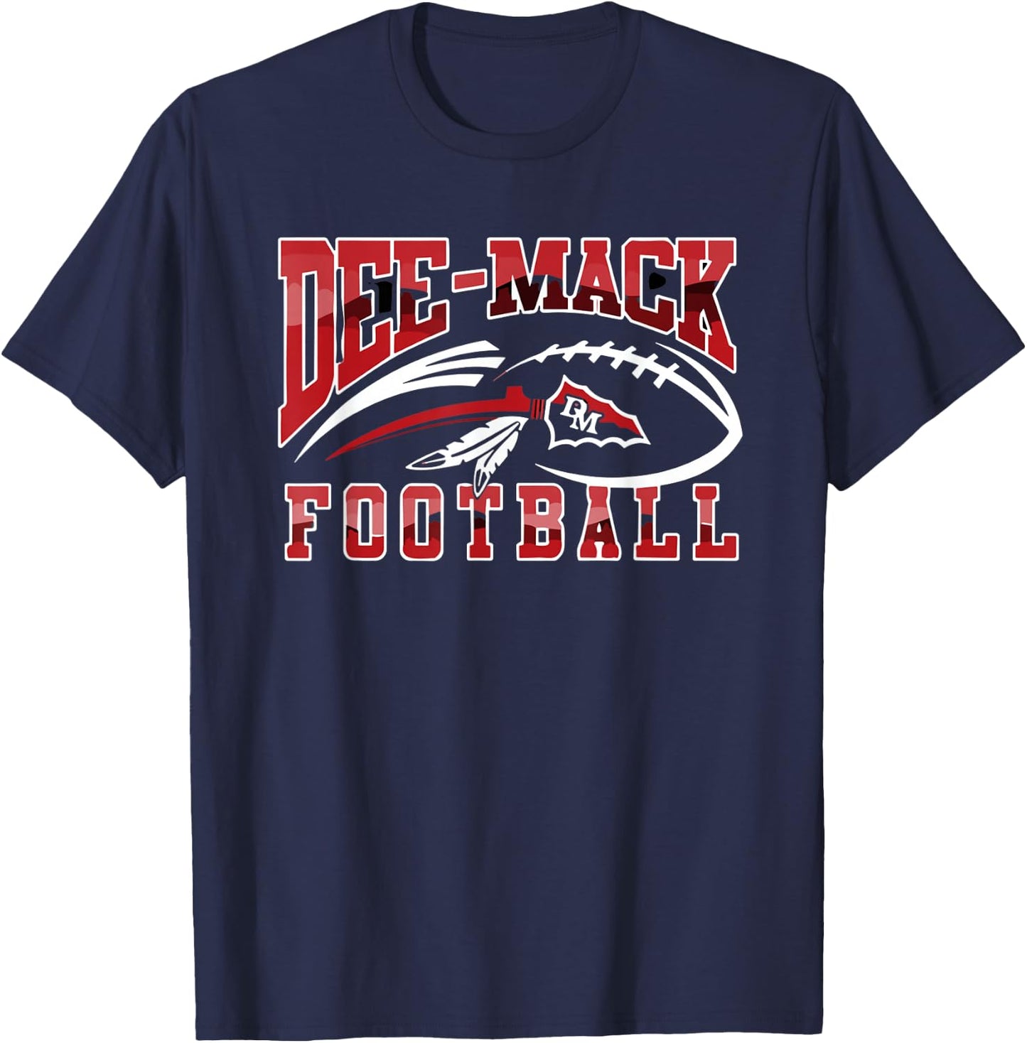 Dee-Mack Spear Football Logo T-Shirt - T-Shirt | Navy